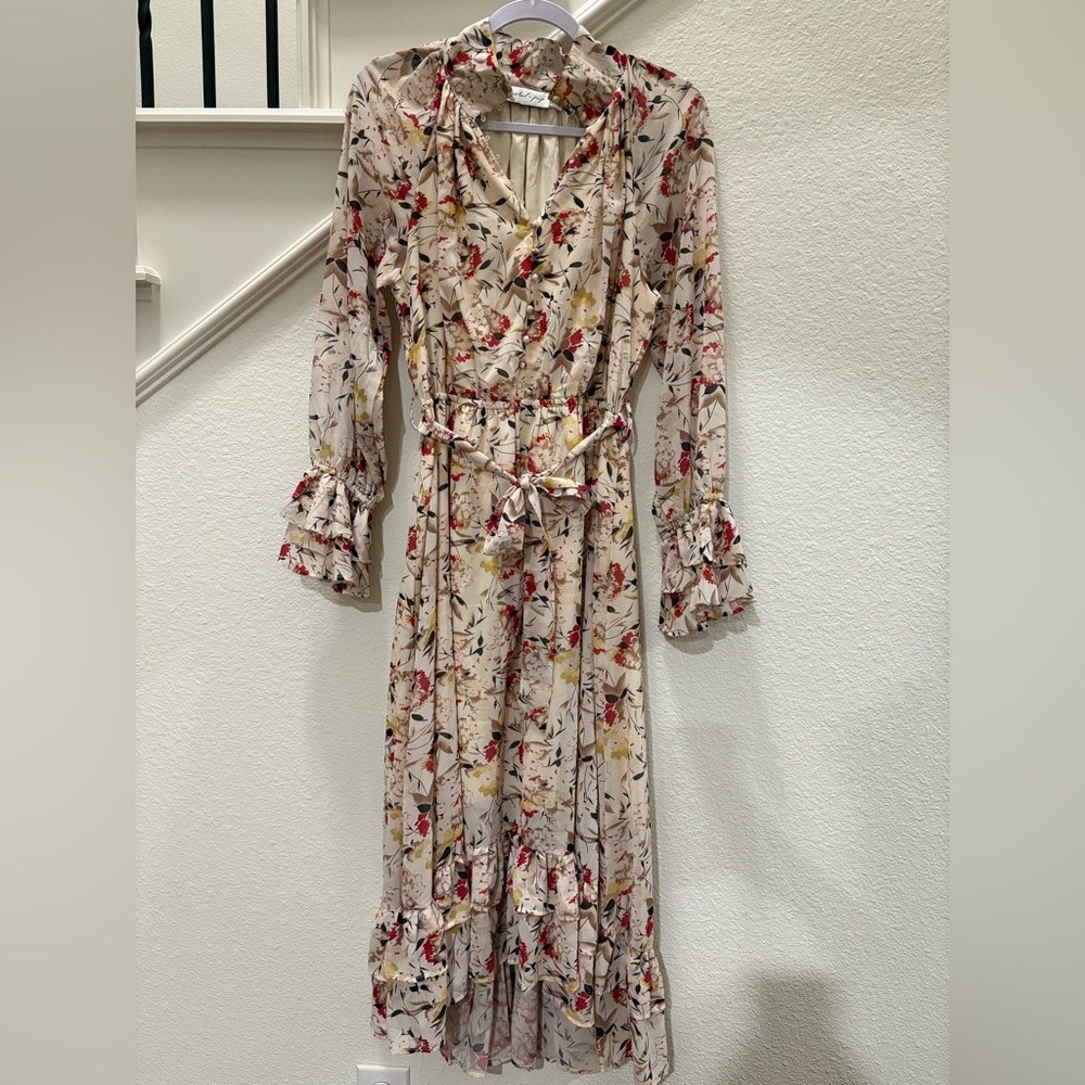 Petal & Pup Floral Ruffle Hi Low Dress